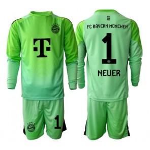 Bayern Munich Manuel Neuer #1 Goalkeeper Replica Home Stadium Kit for Kids 2025-26 Long Sleeve (+ pants)